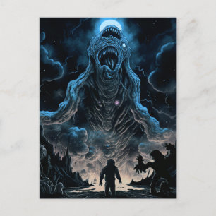 Alien Monster Creature Horror Art Briefkaart