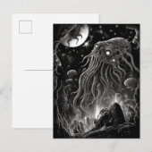 Alien Monster Creature Horror Art Briefkaart (Voorkant / Achterkant)