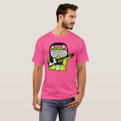 Alien Monster Playing Guitar Headphone Sunglasses  T-shirt (Voorkant volledig)
