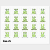 Alien Monster Vierkante Sticker (Vel)