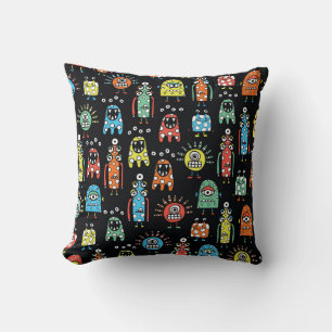 Alien Monsters: Schattigee naadloze Vintage Kussen