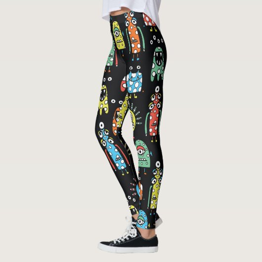 Alien Monsters: Schattigee naadloze Vintage Leggings (Links)