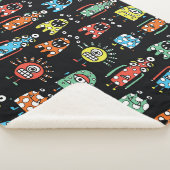 Alien Monsters: Schattigee naadloze Vintage Sherpa Deken (3/4)