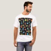 Alien Monsters: Schattigee naadloze Vintage T-shirt (Voorkant volledig)