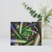 Alien | Multicolor Fractal Art Briefkaart (Staand voorkant)