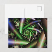 Alien | Multicolor Fractal Art Briefkaart (Voorkant / Achterkant)