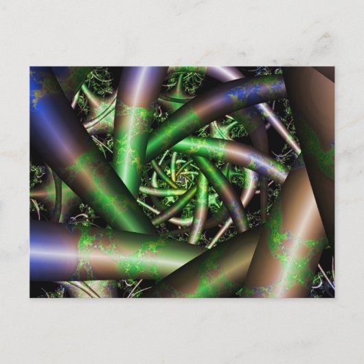 Alien | Multicolor Fractal Art Briefkaart (Voorkant)