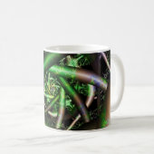Alien | Multicolor Fractal Art Koffiemok (Voorkant rechts)