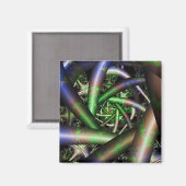 Alien | Multicolor Fractal Art Magneet (Voorkant / Achterkant)