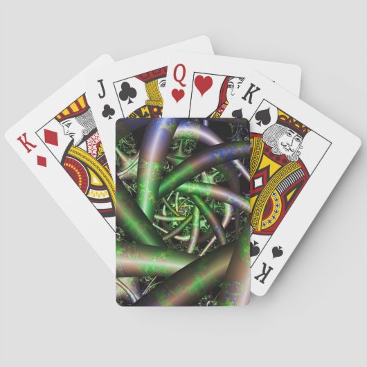 Alien | Multicolor Fractal Art Pokerkaarten (Achterkant)