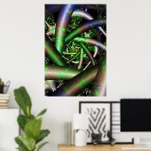 Alien | Multicolor Fractal Art Poster (Thuiskantoor)