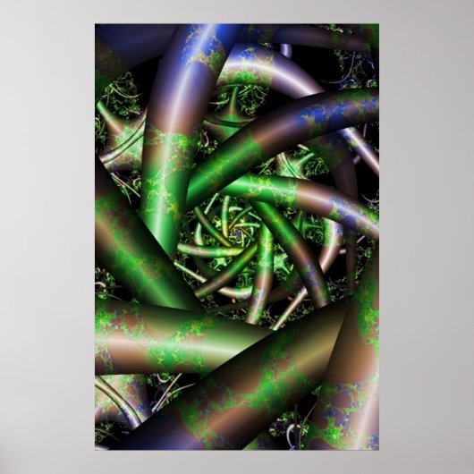 Alien | Multicolor Fractal Art Poster (Voorkant)
