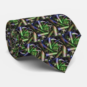 Alien Multicolor Fractal Art Stropdas