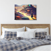 Alien Mushroom Planet Canvas Afdruk (Insitu (Slaapkamer))