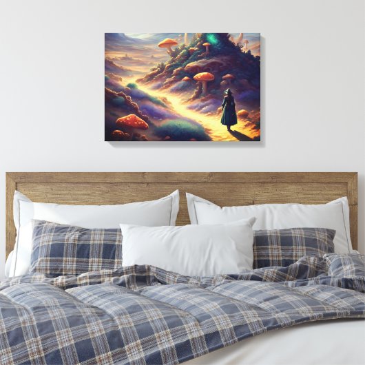 Alien Mushroom Planet Canvas Afdruk (Insitu (Slaapkamer))