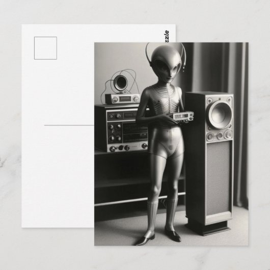 Alien Music Briefkaart (Voorkant / Achterkant)