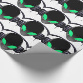 Alien Music Lover DJ - Vloeiende walvisachtigen Cadeaupapier (Hoek)