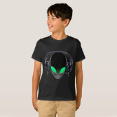 Alien Music Lover DJ - Vloeiende walvisachtigen T-shirt (Voorkant volledig)