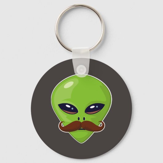 Alien Mustache Sleutelhanger (Voorkant)
