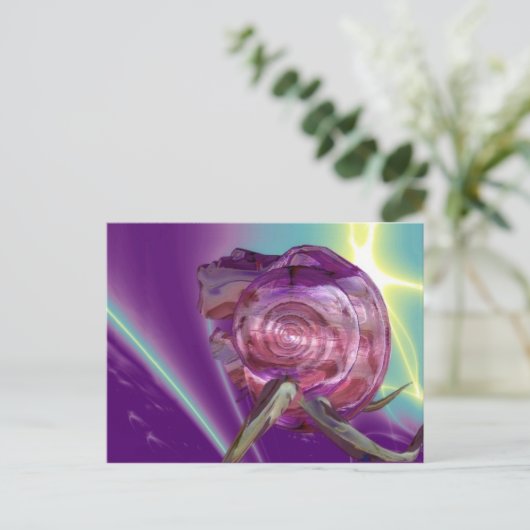 ALIEN NEREIDE/NYMPH WATER,PINK SEASHELL Sci-Fi Briefkaart (Staand voorkant)