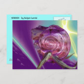 ALIEN NEREIDE/NYMPH WATER,PINK SEASHELL Sci-Fi Briefkaart (Voorkant / Achterkant)