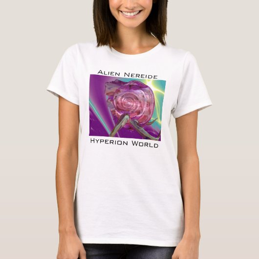ALIEN NEREIDE/NYMPH WATER,PINK SEASHELL Sci-Fi T-shirt (Voorkant)