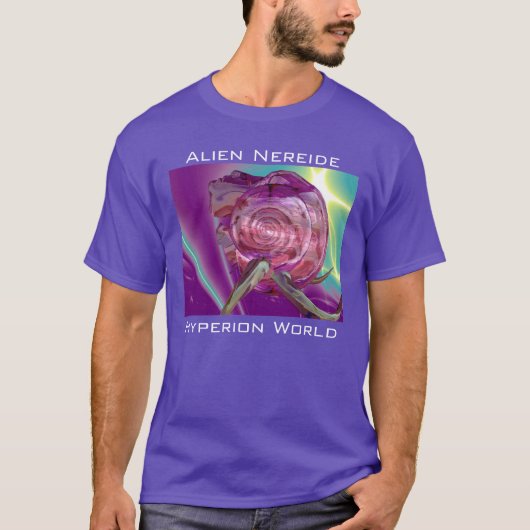 ALIEN NEREIDE/NYMPH WATER,PINK SEASHELL Sci-Fi T-shirt (Voorkant)