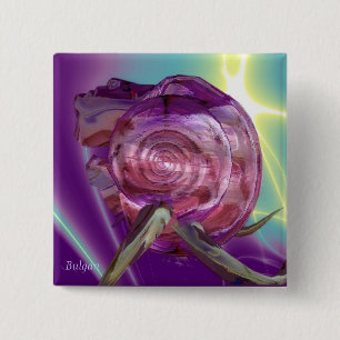 ALIEN NEREIDE/NYMPH WATER,PINK SEASHELL Sci-Fi Vierkante Button 5,1 Cm