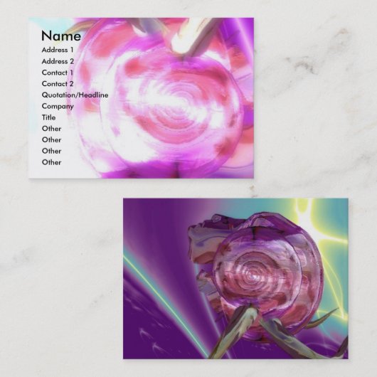 ALIEN NEREIDE/NYMPH WATER,PINK SEASHELL Sci-Fi Visitekaartje (Voorkant / Achterkant)