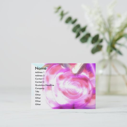 ALIEN NEREIDE/NYMPH WATER,PINK SEASHELL Sci-Fi Visitekaartje (Staand voorkant)