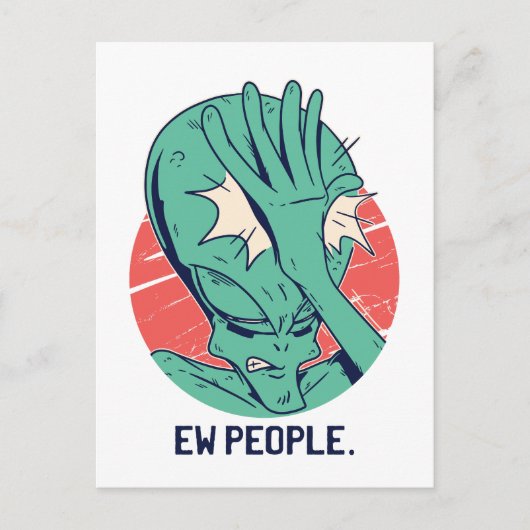 Alien New People Briefkaart (Voorkant)
