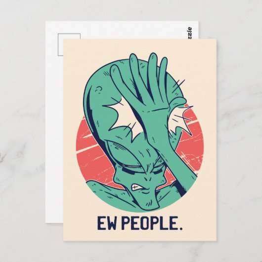 Alien New People Briefkaart (Voorkant / Achterkant)
