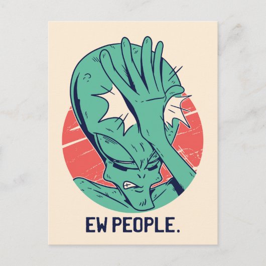 Alien New People Briefkaart (Voorkant)