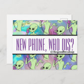 Alien New Phone die werkt Briefkaart (Voorkant / Achterkant)