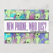 Alien New Phone die werkt Briefkaart (Voorkant)