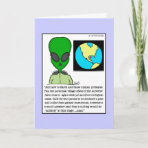 Alien News Reader Verjaardag Kaart