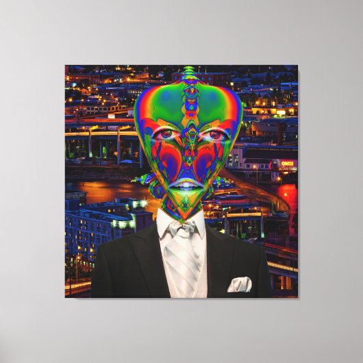 Alien Night Out Canvas Afdruk (Voorkant)