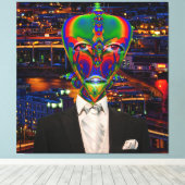 Alien Night Out Canvas Afdruk (Insitu (Houten vloer))
