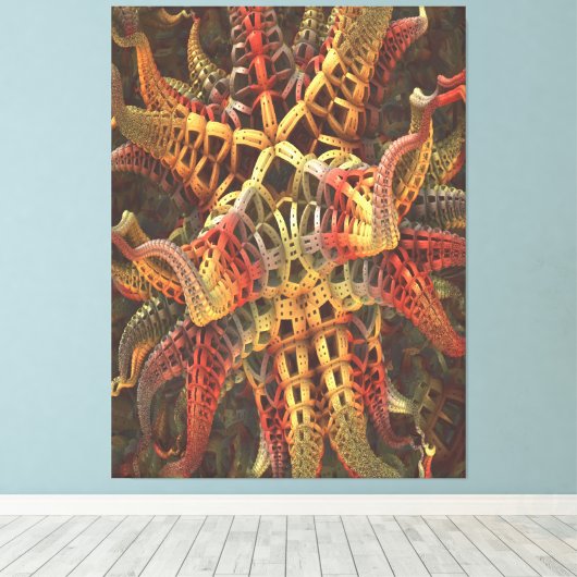 Alien Octopus Canvas Print (Insitu (Houten vloer))