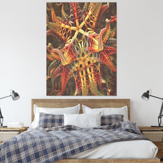 Alien Octopus Canvas Print (Insitu (Slaapkamer))