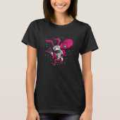 Alien Octopus Holds Astronaut Cosmonaut Space Fish T-shirt (Voorkant)