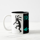 Alien of Life Form Desert Kokopelli Two-Tone Coffe Tweekleurige Koffiemok (Links)