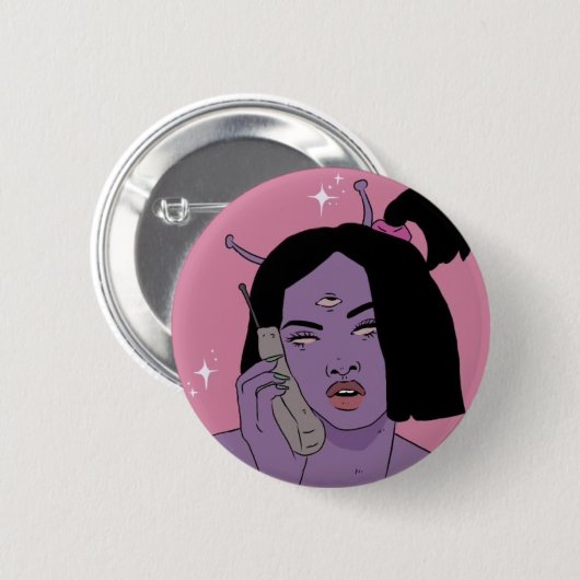 Alien on phone button (Voorkant /achterkant)