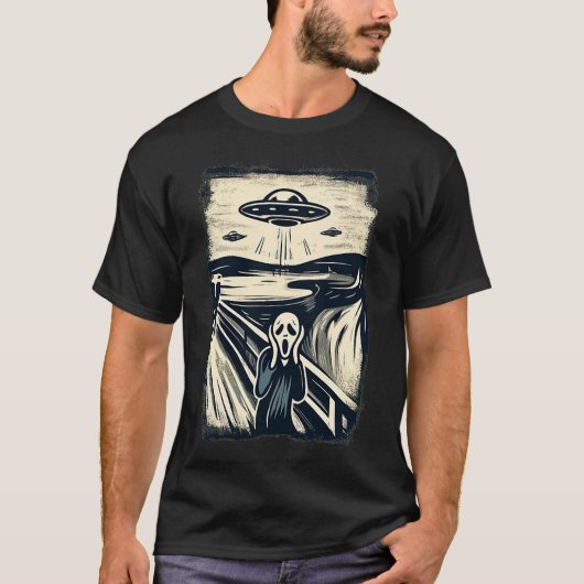 Alien Ontmoeting 'De Schreeuw' T-shirt (Voorkant)