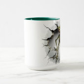 Alien ontsnapt uit een muur mok (Midden)