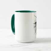 Alien ontsnapt uit een muur mok (Voorkant links)