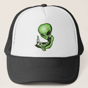 Alien op de lokale balk trucker pet