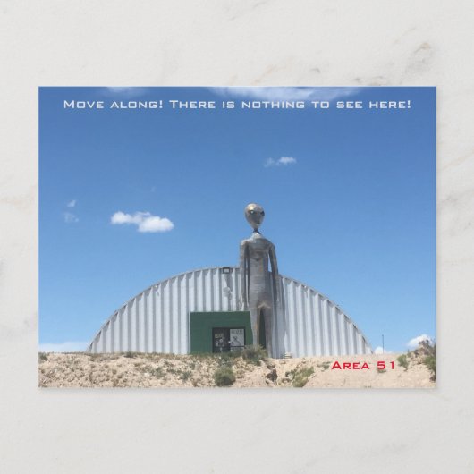Alien op gebied 51 briefkaart (Voorkant)
