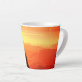 Alien op Mars Latte Mok (Rechterhoek)