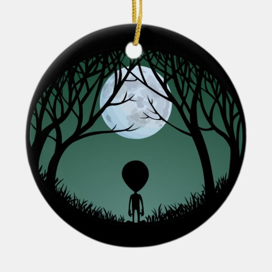 Alien Ornament Cute Alien Decoralised Personalized (Voorkant)